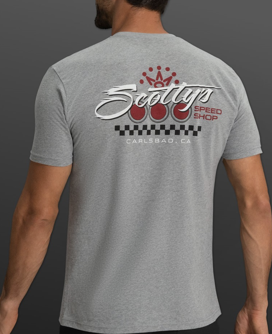 Supercharger Script T-shirt back view